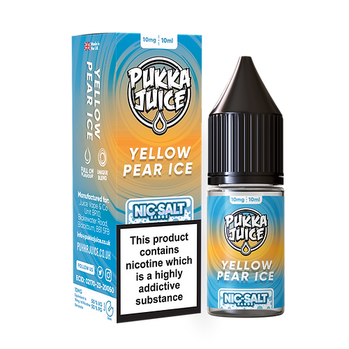 Yellow Pear Ice Nic Salt E-Liquid by Pukka Juice - Shop Vapour