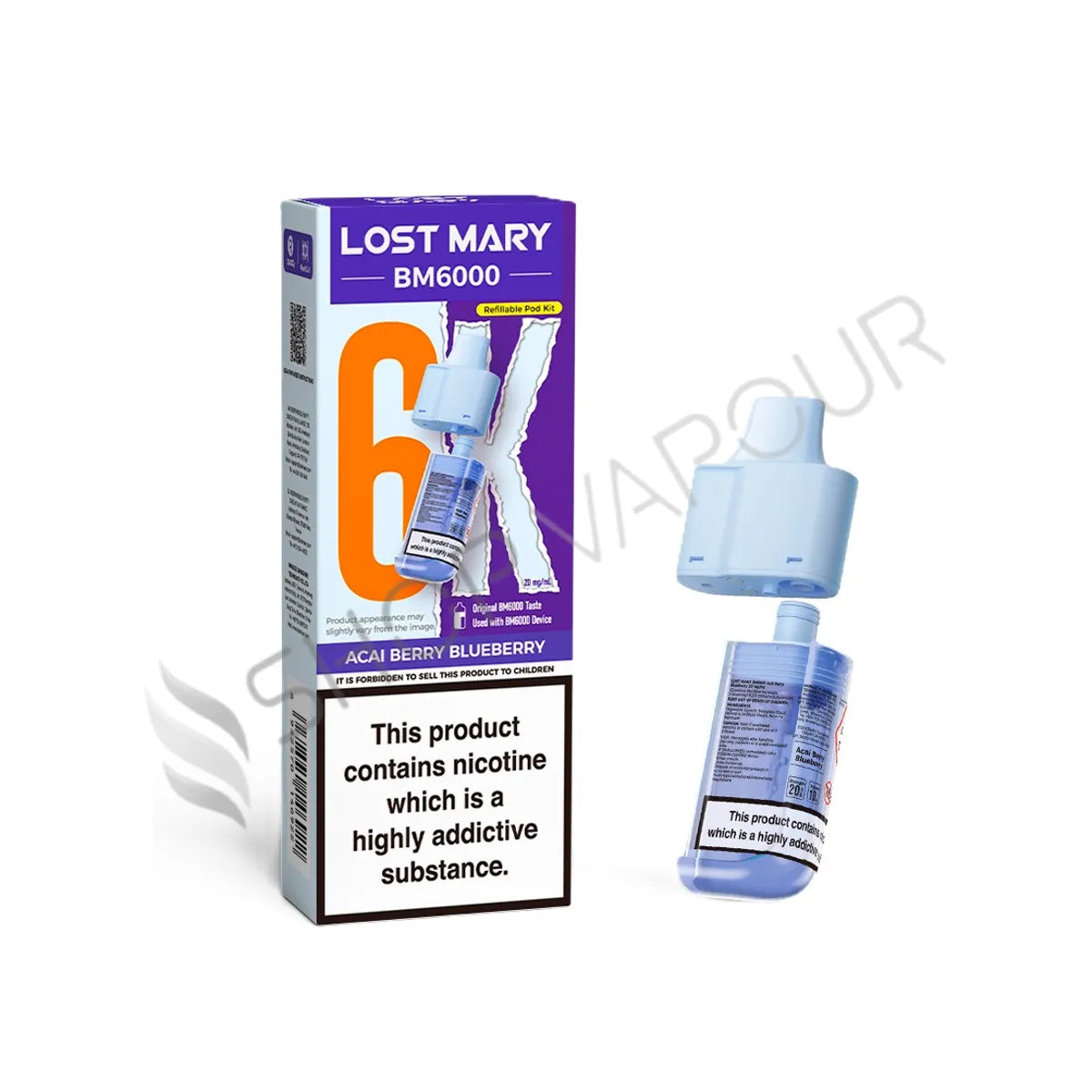 Acai Berry Blueberry BM6000 Prefilled Pod & Refill by Lost Mary