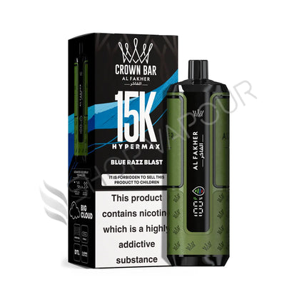 Al Fakher Crown Bar 15k Hyper Max Disposable Vape - Blue Razz Blast
