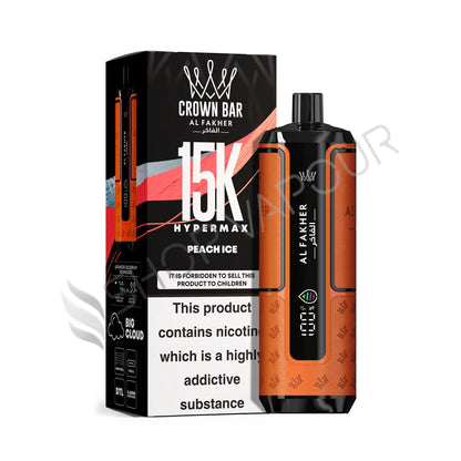 Al Fakher Crown Bar 15k Hyper Max Disposable Vape - Peach Ice