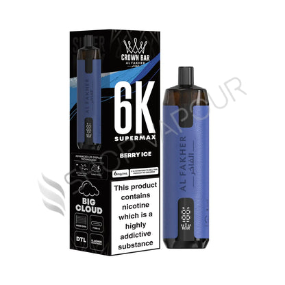 Al Fakher Crown Bar 6K Supermax Disposable Vape Kit - Berry Ice
