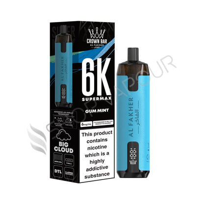 Al Fakher Crown Bar 6K Supermax Disposable Vape Kit - Gum Mint