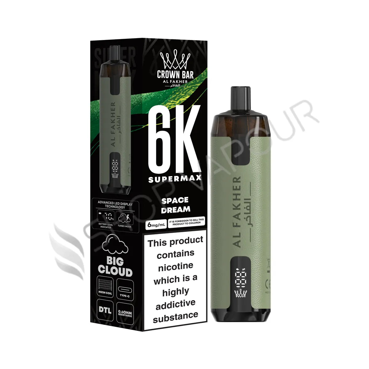 Al Fakher Crown Bar 6K Supermax Disposable Vape Kit - Space Dream