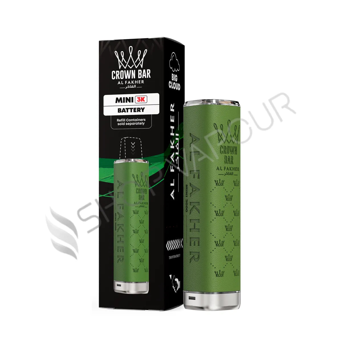 Al Fakher Crown Bar Mini 3K Prefilled Pod Kit - Green