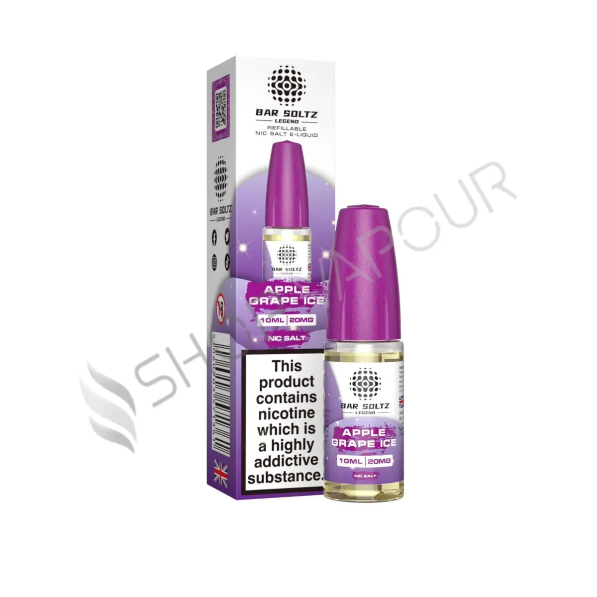 Apple Grape Ice Nic Salt E-Liquid by Bar Soltz Legend