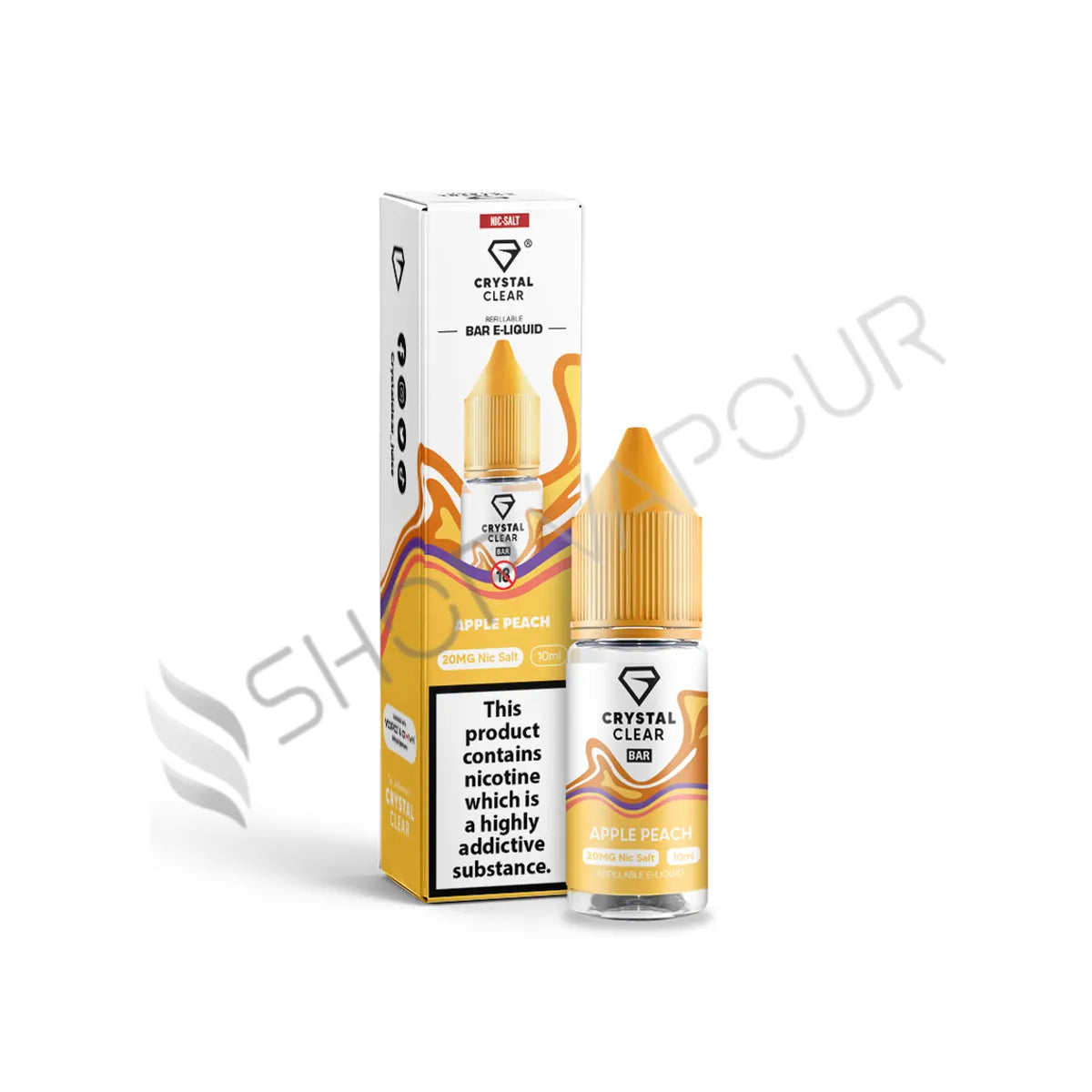 Apple Peach Bar Salts Nic Salt by Crystal Clear