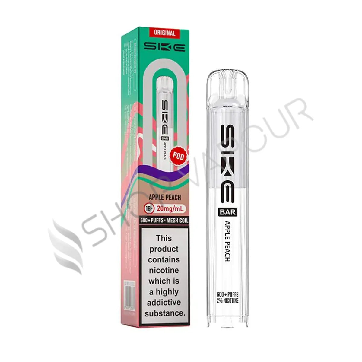 Apple Peach Crystal 600 Prefilled Pods by SKE