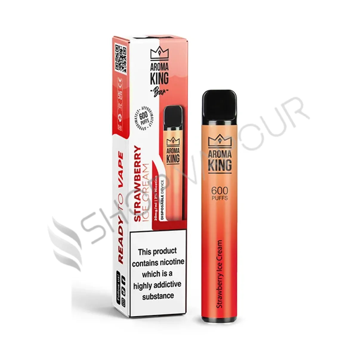 Aroma King 600 Disposable Vape - Strawberry Ice Cream