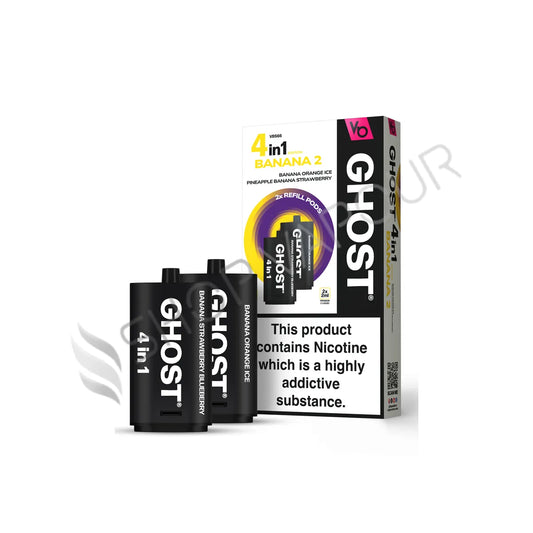 Banana Edition 2 Ghost 4 in 1 Prefilled Pods by Vapes Bars