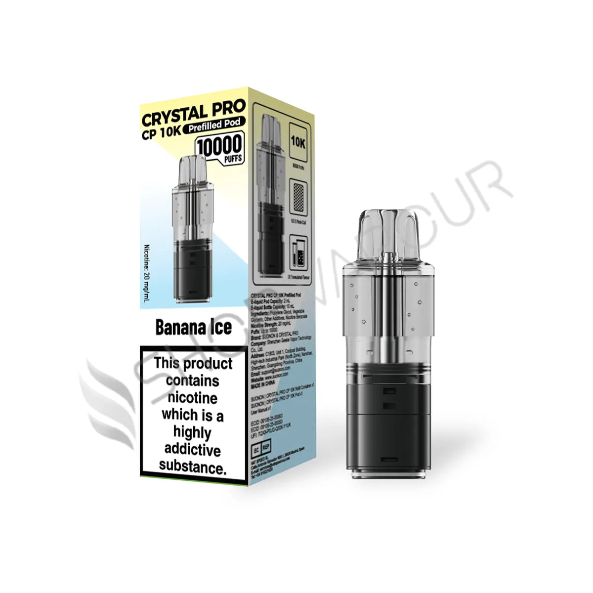Banana Ice CP 10K Prefilled Pod & Refill by Crystal Pro