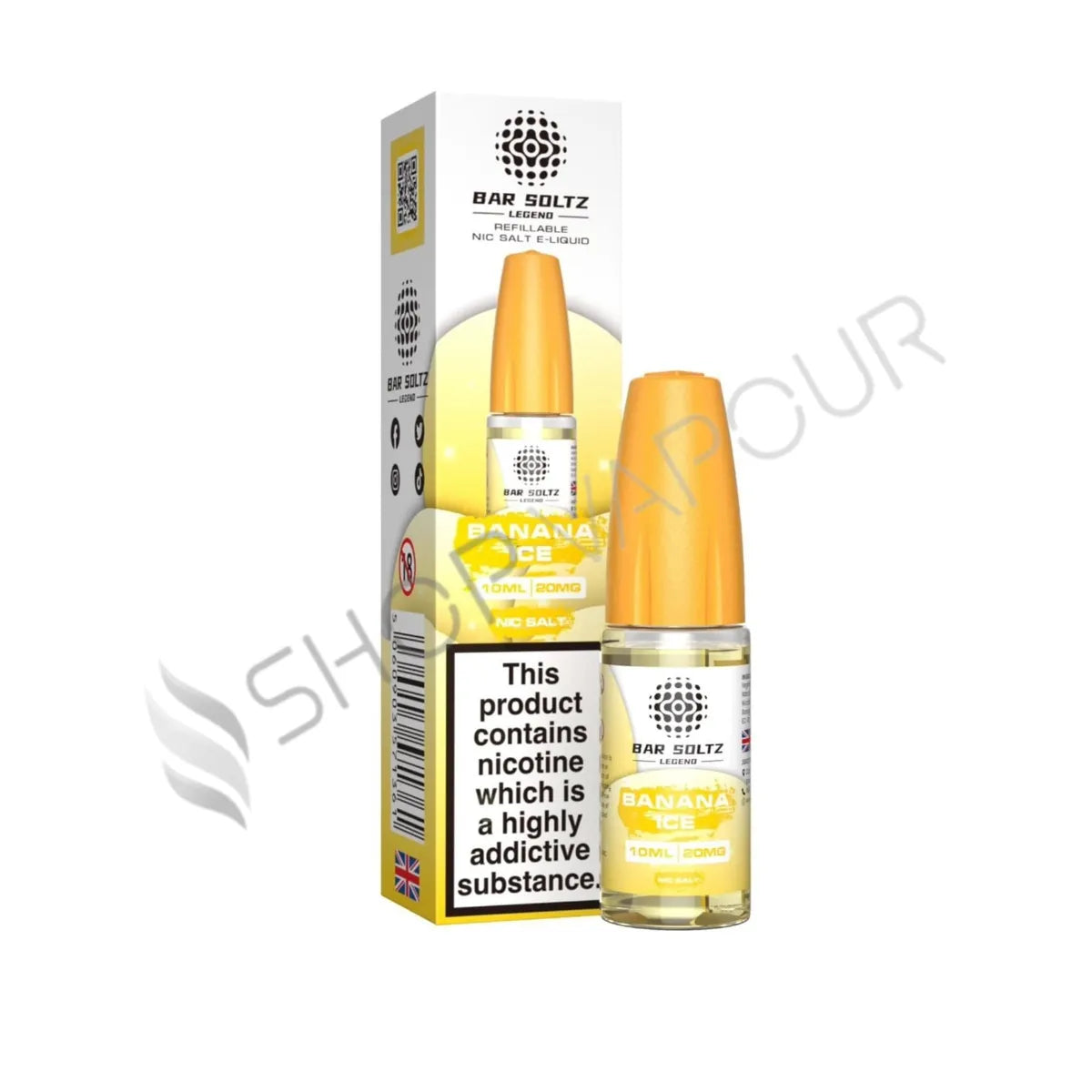 Banana Ice Nic Salt E-Liquid by Bar Soltz Legend