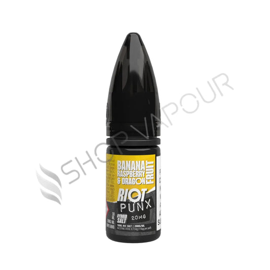 Banana Raspberry & Dragonfruit Nic Salt E-Liquid by Riot Punx