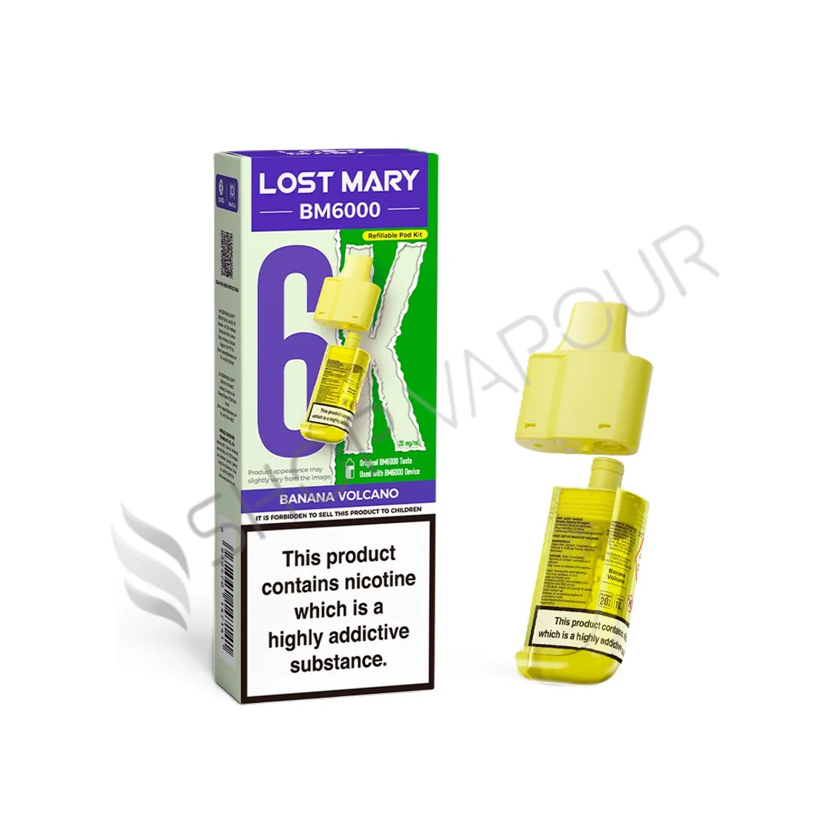Banana Volcano BM6000 Prefilled Pod & Refill by Lost Mary