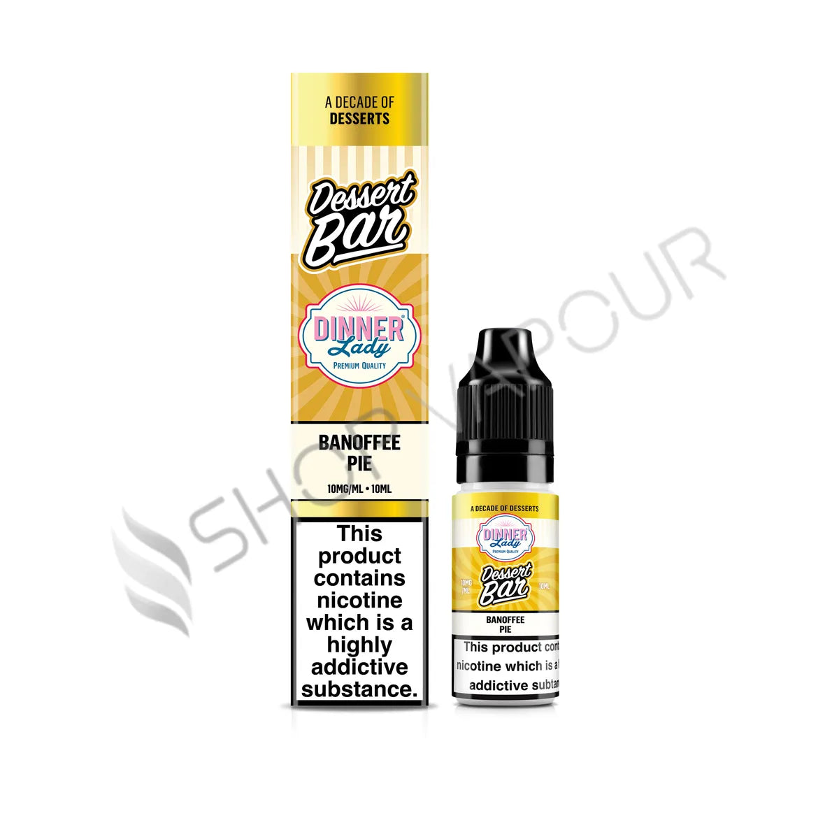 Banoffee Pie Nic Salt E-Liquid by Dinner Lady Dessert Bar Salts