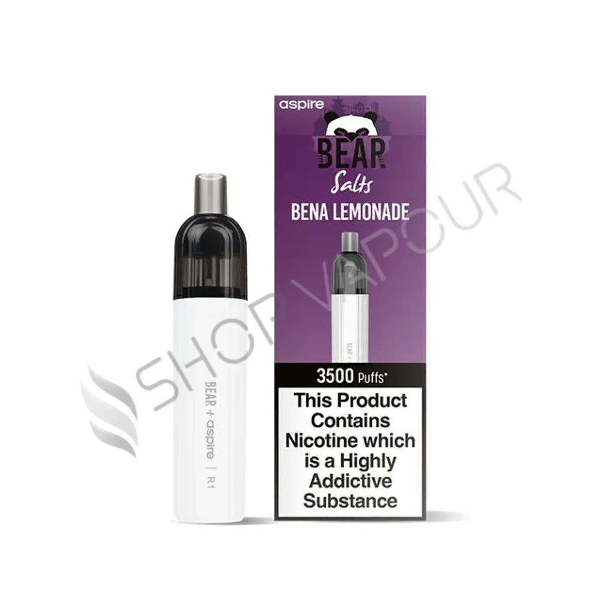 Bear Aspire R1 Disposable 3500 Puff Kit - Bena Lemonade