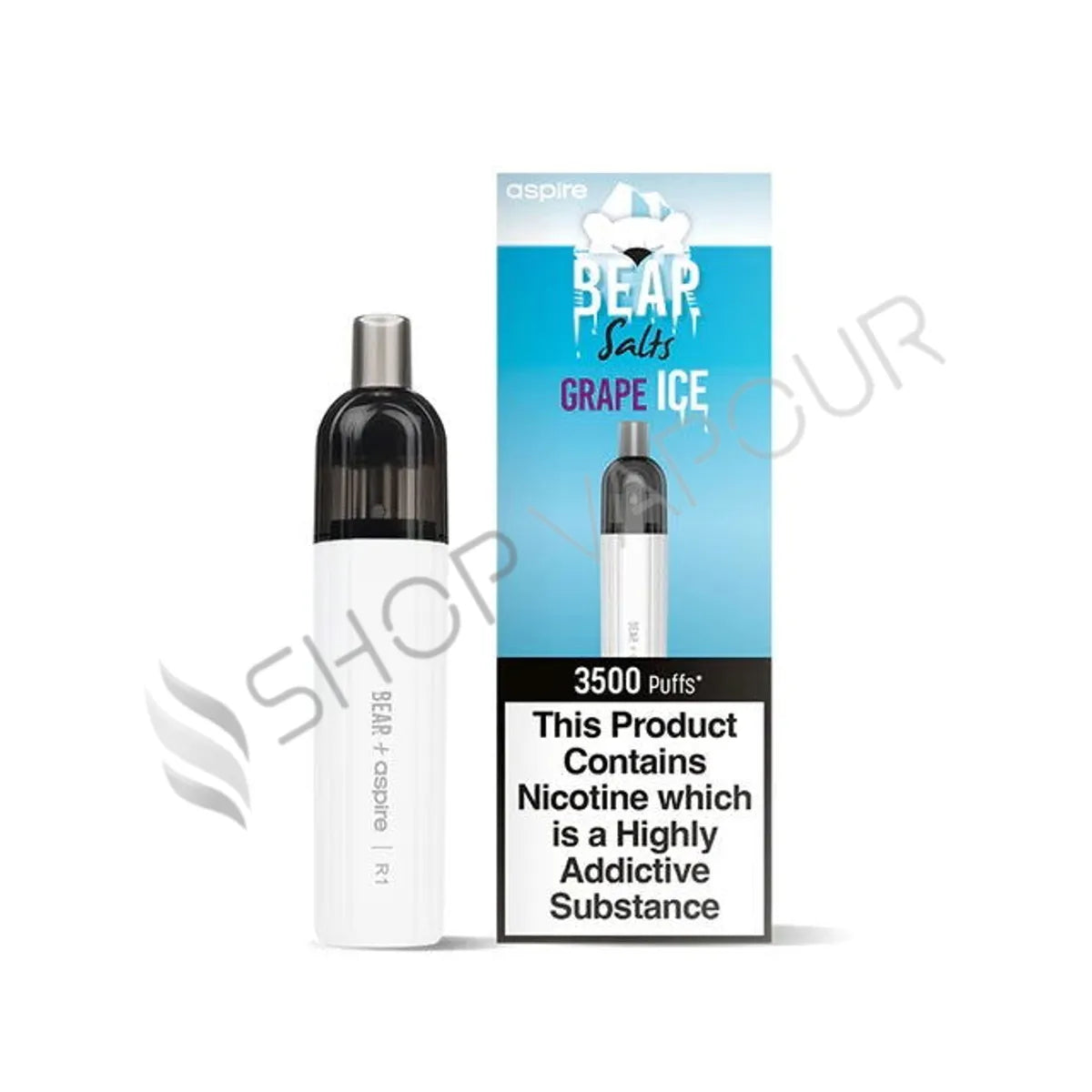 Bear Aspire R1 Disposable 3500 Puff Kit - Grape Ice