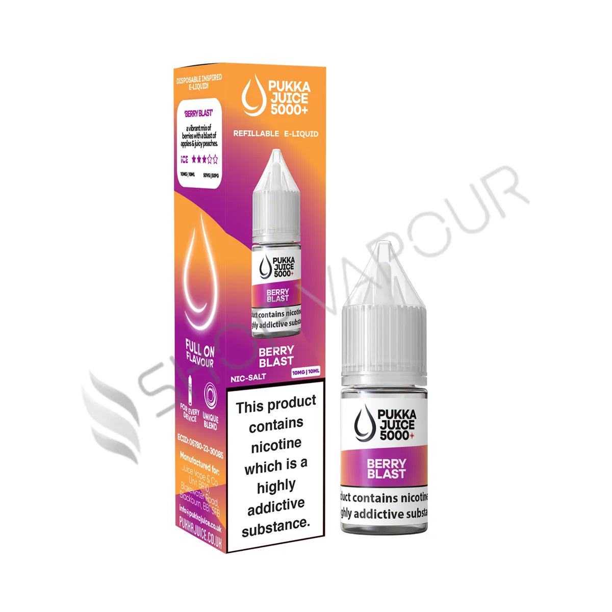 Berry Blast Nic Salt E-Liquid by Pukka Juice 5000+