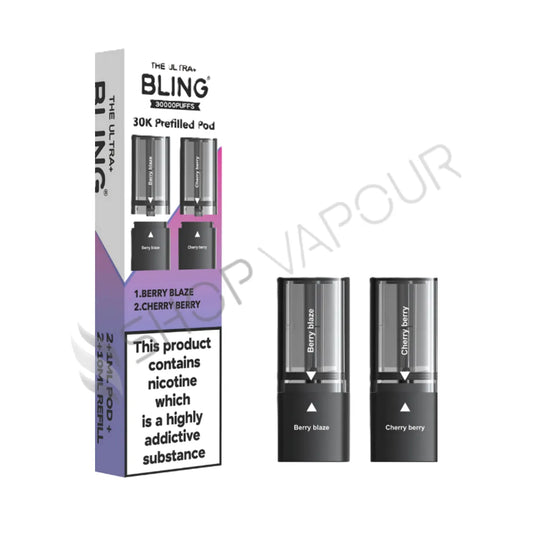 Berry Blaze / Cherry Berry Ultra Plus 30K Prefilled Pod & Refill by The Bling