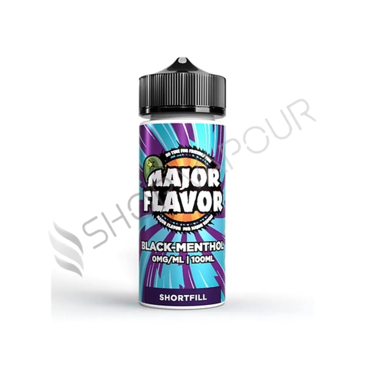 Black Menthol 100ml Shortfill E-Liquid by Major Flavor