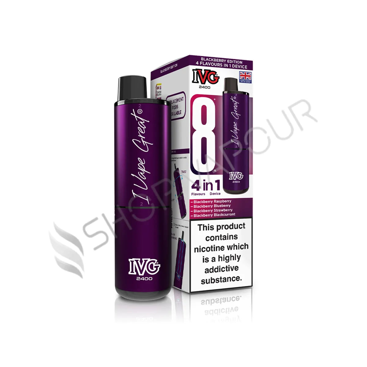 IVG 2400 4 in 1 Prefilled Pod Kit - Blackberry Editon
