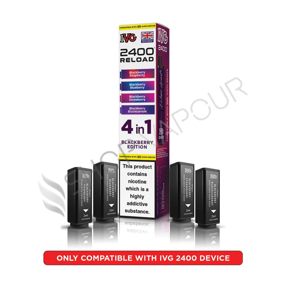 Blackberry Edition Reload Prefilled Pods by IVG 2400