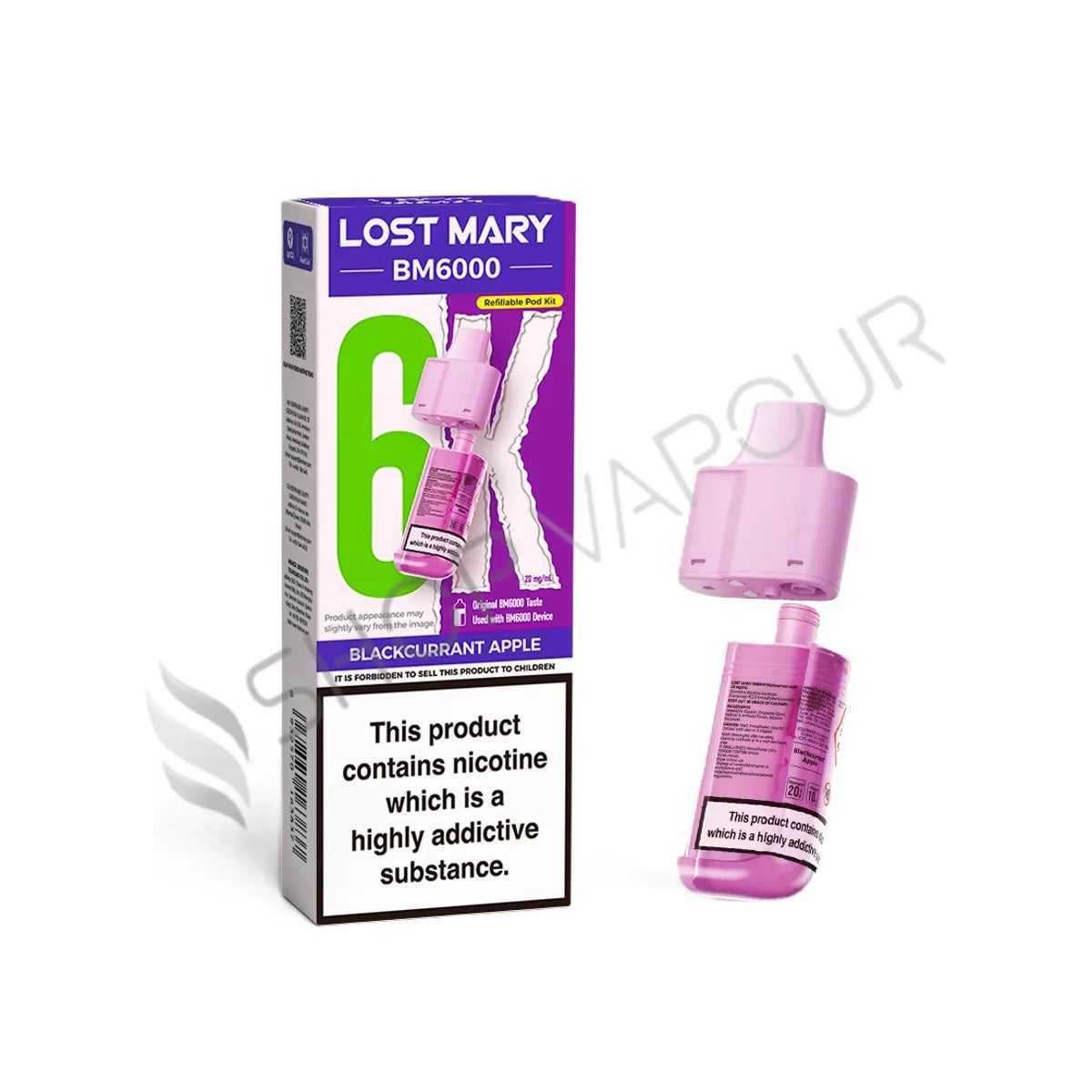 Blackcurrant Apple BM6000 Prefilled Pod & Refill by Lost Mary