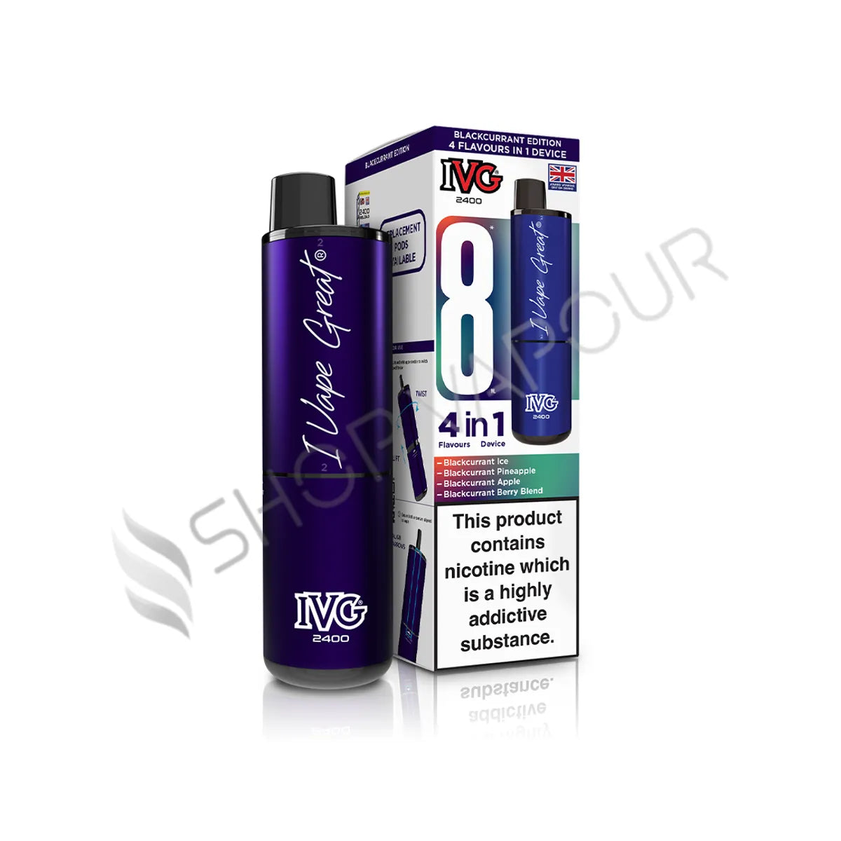 Blackcurrant Edition IVG 2400 Prefilled Pod Kit