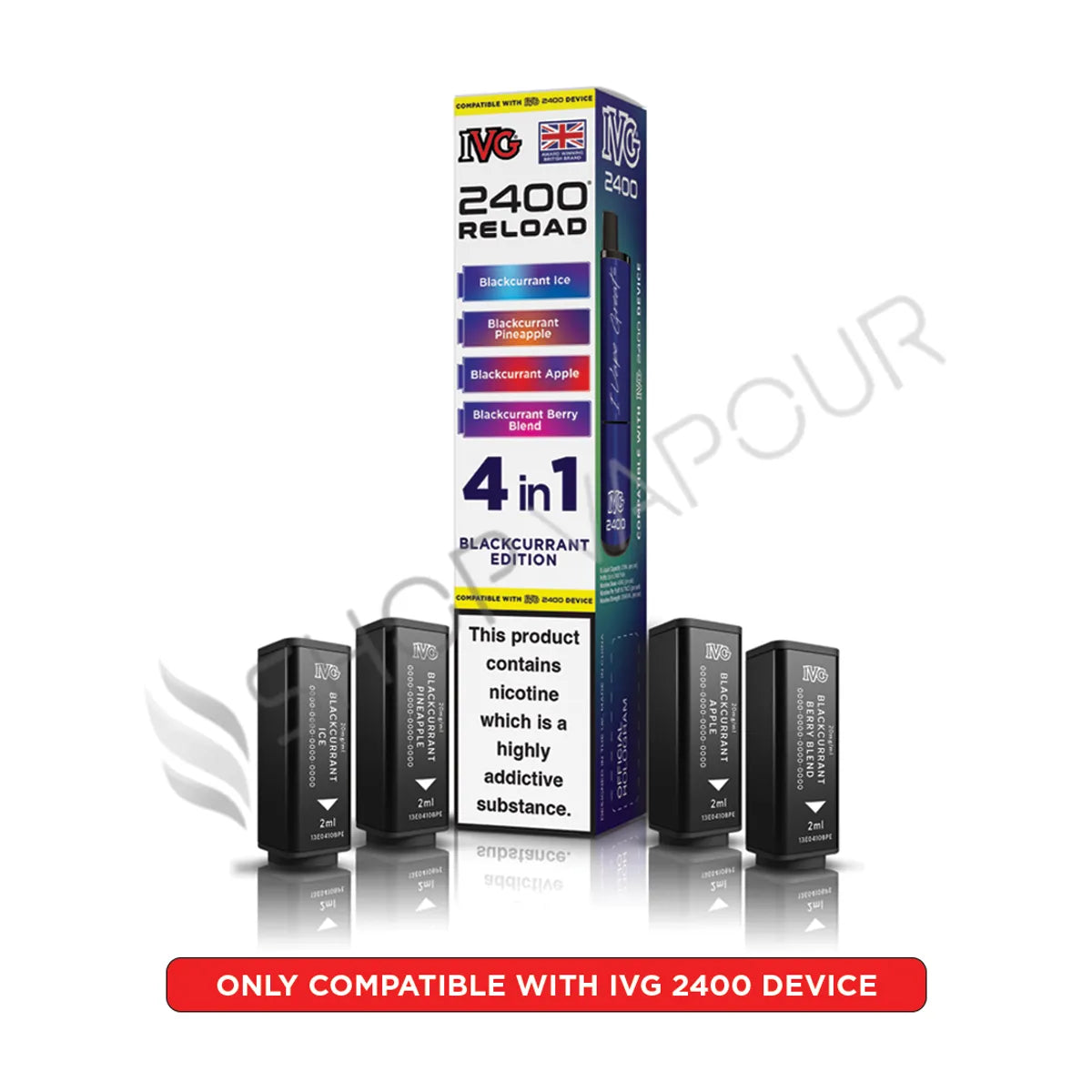 Blackcurrant Edition Reload Prefilled Pods by IVG 2400