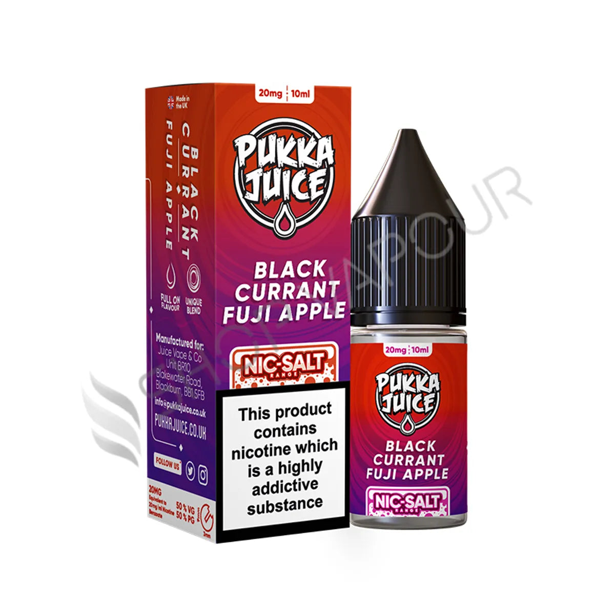 Blackcurrant Fuji Apple Nic Salt E-Liquid by Pukka Juice