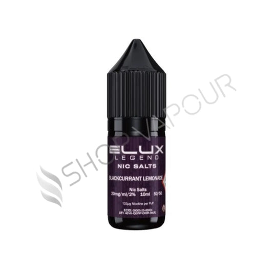 Blackcurrant Lemonade Nic Salt E-Liquid by Elux Legend