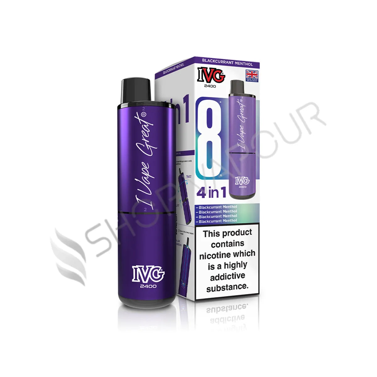 IVG 2400 4 in 1 Prefilled Pod Kit - Blackcurrant Menthol