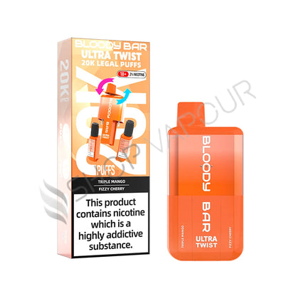 Bloody Bar Ultra Twist 20K Disposable Vape Kit - Triple Mango & Fizzy Cherry