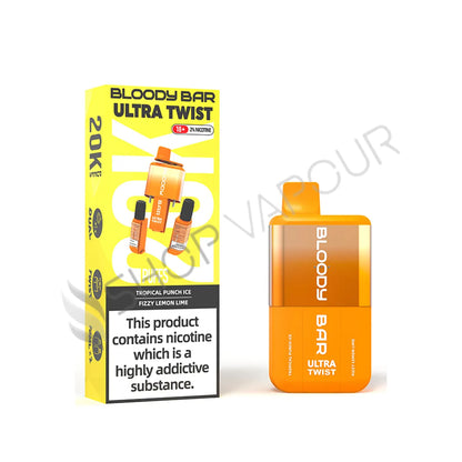 Bloody Bar Ultra Twist 20K Disposable Vape Kit - Tropical Punch Ice & Fizzy Lemon Lime