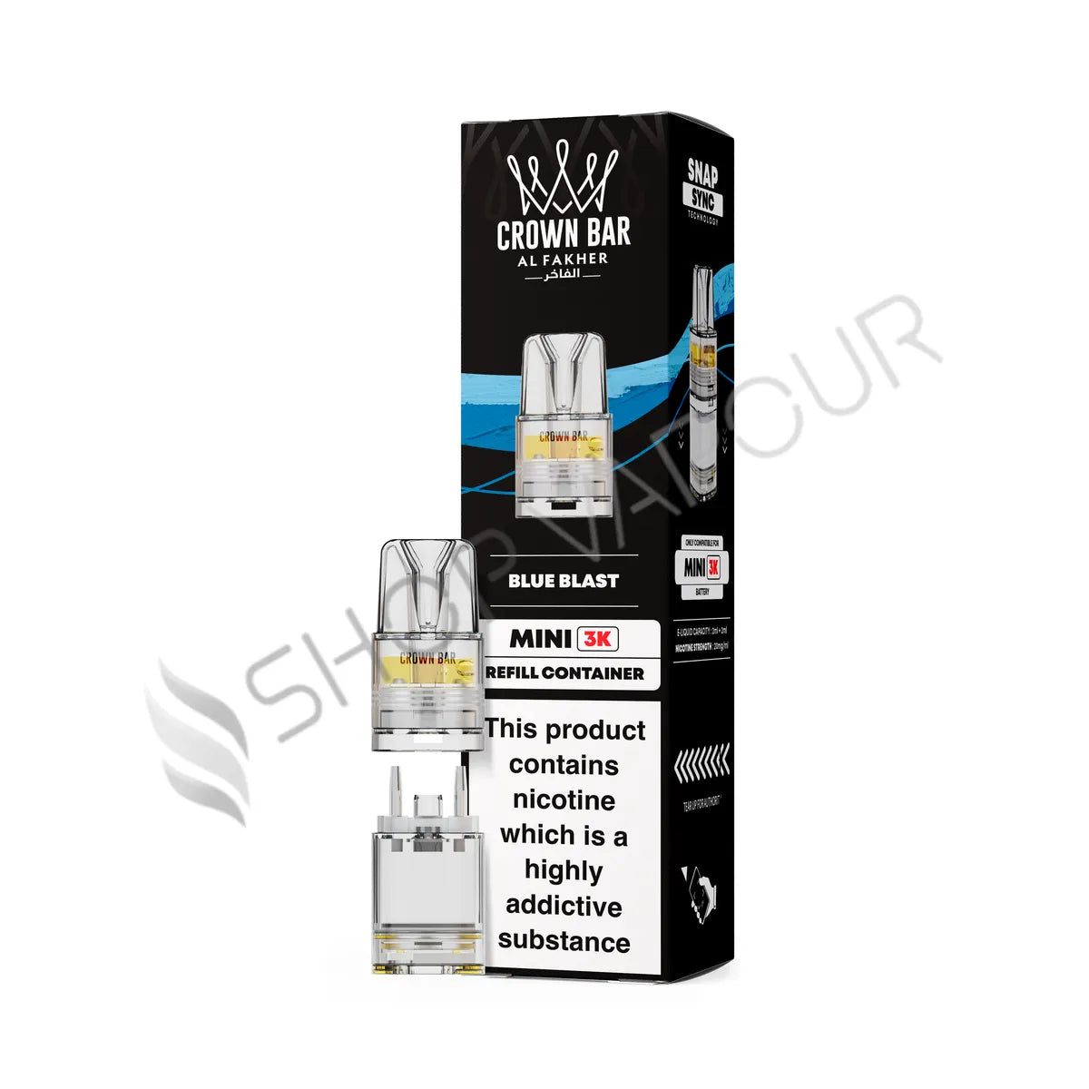 Blue Blast Crown Bar Mini 3K Prefilled Pod & Refill by Al Fakher