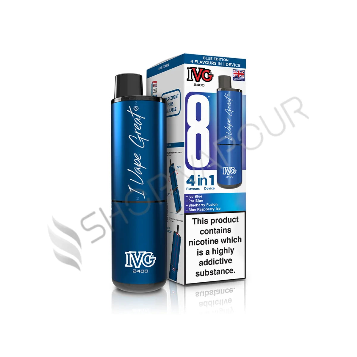 IVG 2400 4 in 1 Prefilled Pod Kit - Blue Edition