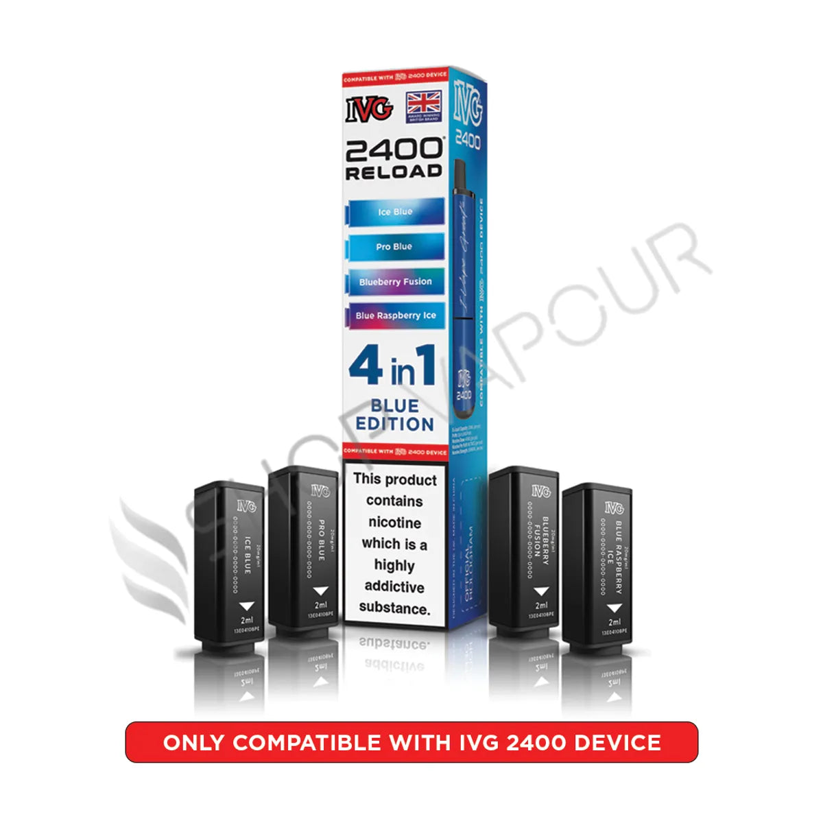 Blue Edition Reload Prefilled Pods by IVG 2400