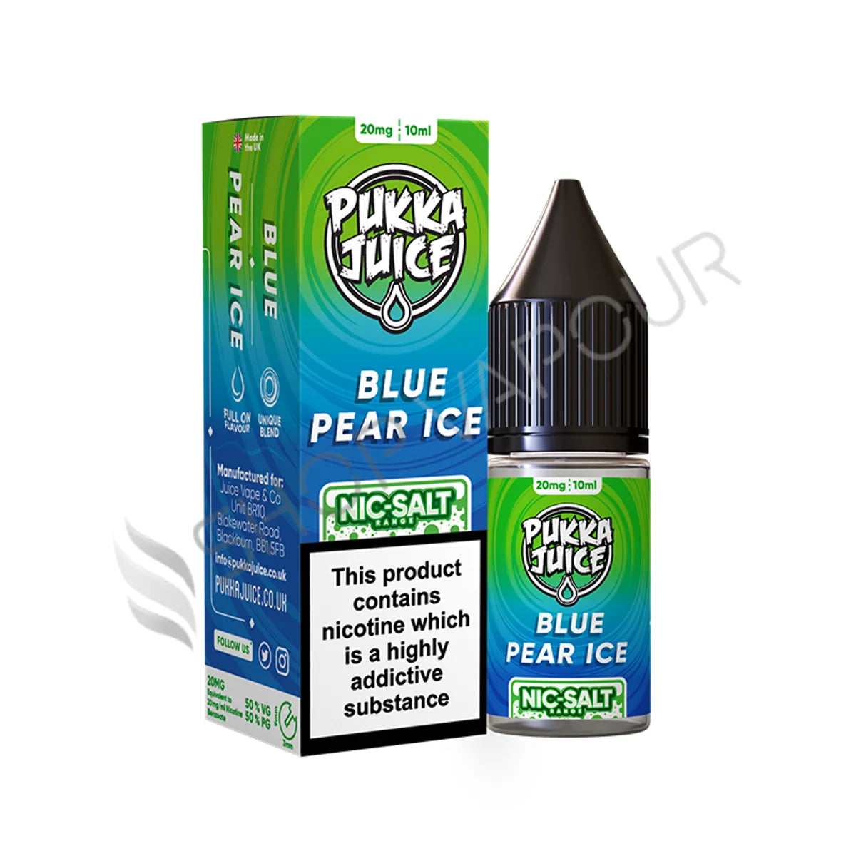 Blue Pear Ice Nic Salt E-Liquid by Pukka Juice