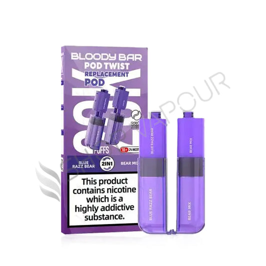 Blue Razz Bear / Bear Mix Ultra Twist 20K Prefilled Pod & Refill by Bloody Bar
