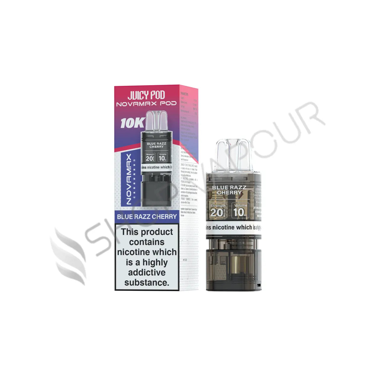 Blue Razz Cherry Novamax 10K Prefilled Pod & Refill by Juicy Pod