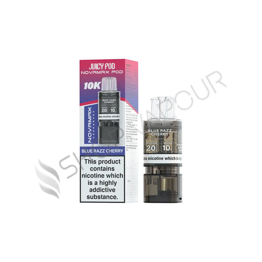 Blue Razz Cherry Novamax 10K Prefilled Pod & Refill by Juicy Pod