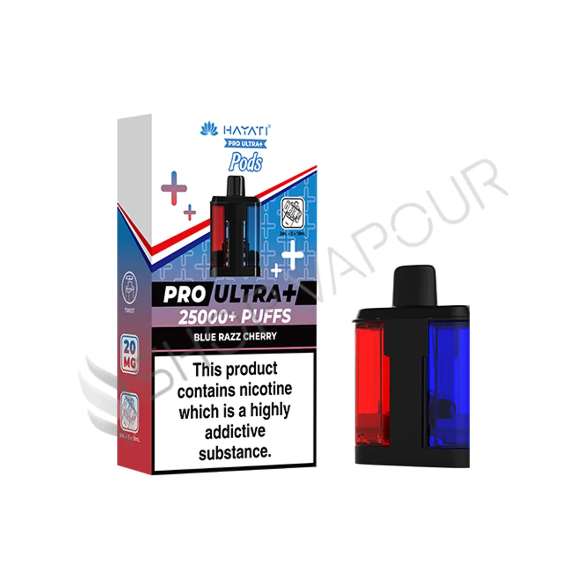 Blue Razz Cherry Pro Ultra Plus 25K Prefilled Pod & Refill by Hayati