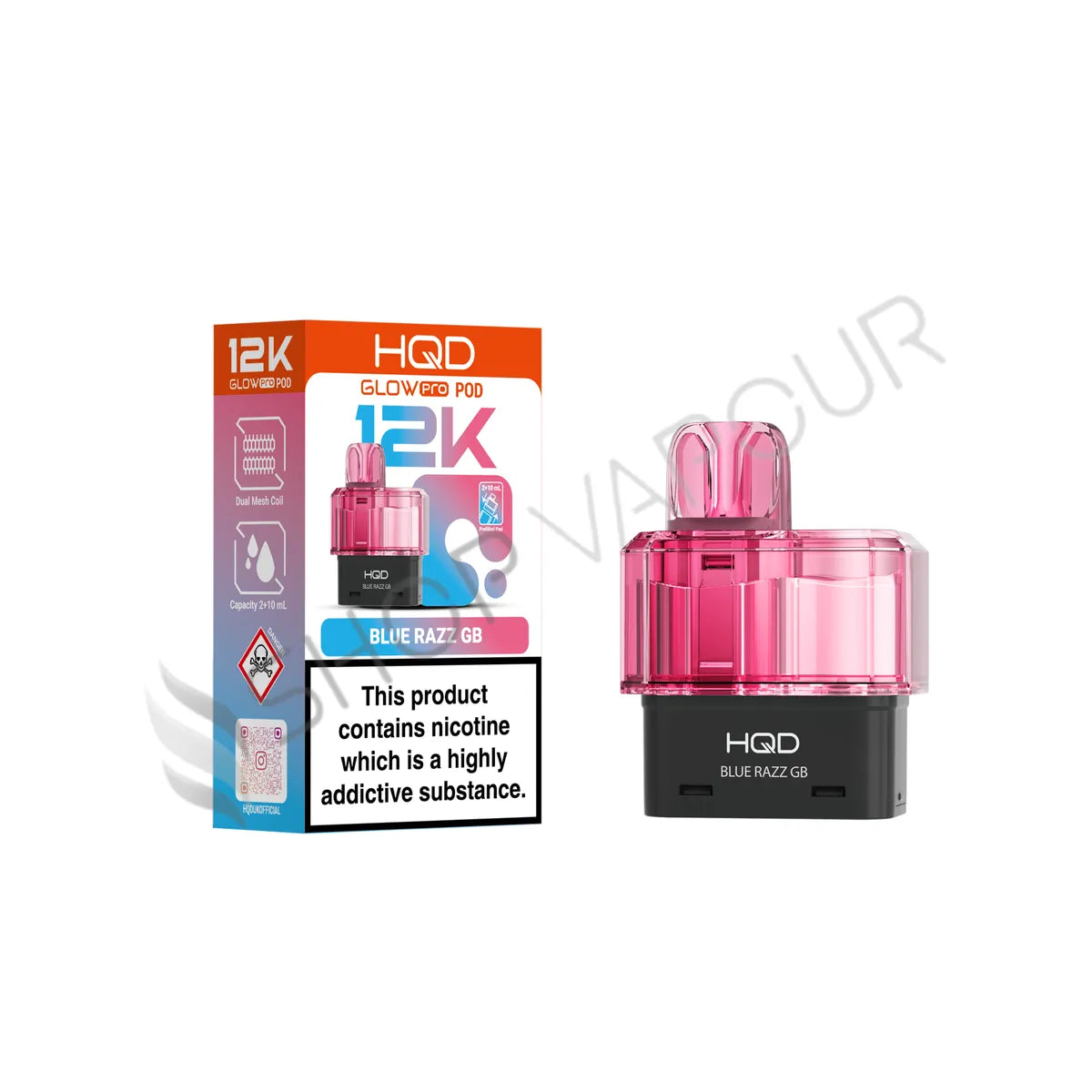 Blue Razz GB Glow Pro 12K Prefilled Pod & Refill by HQD