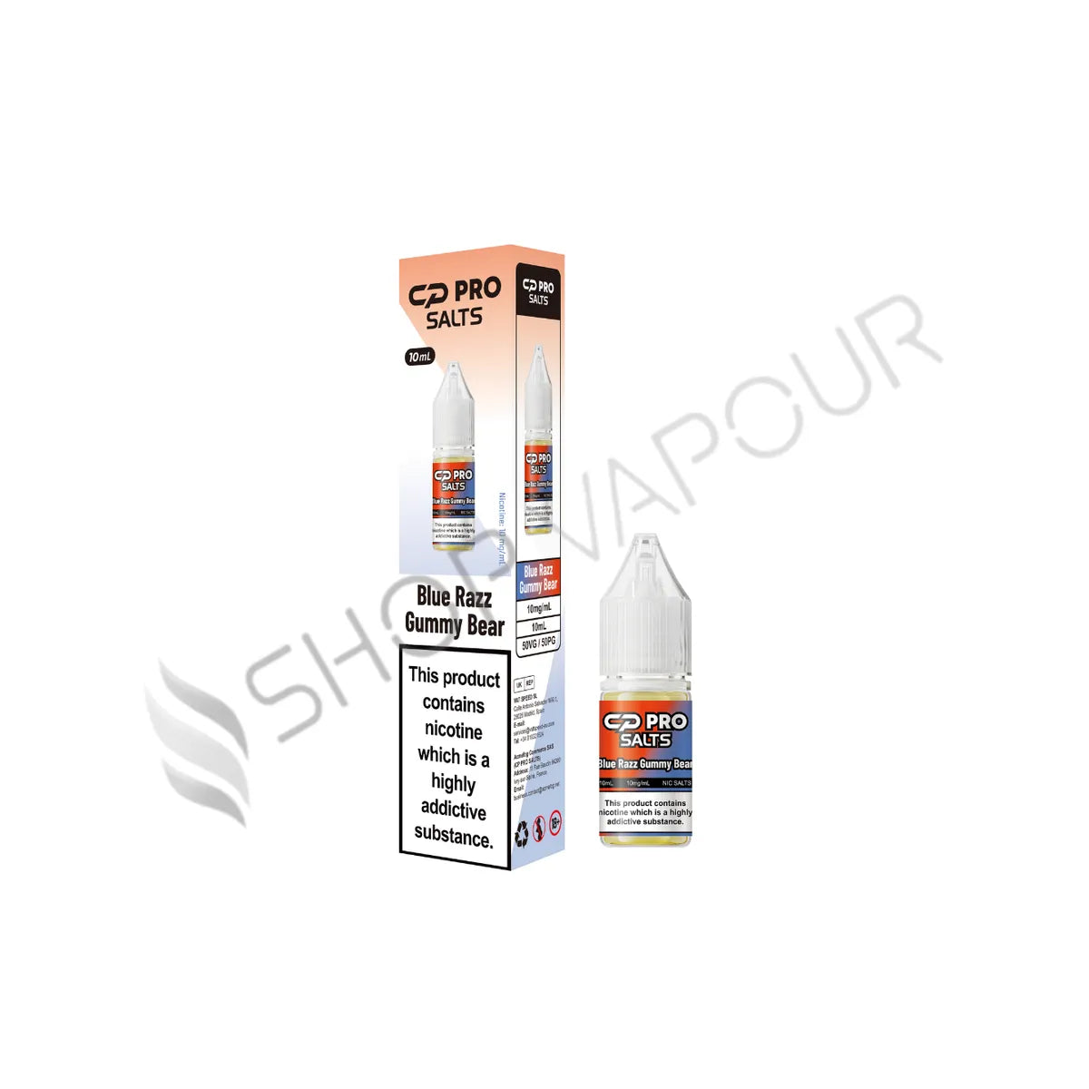 Blue Razz Gummy Bear Nic Salt E-Liquid by Crystal Pro CP