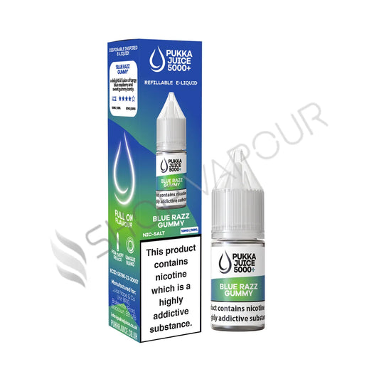 Blue Razz Gummy Nic Salt E-Liquid by Pukka Juice 5000+