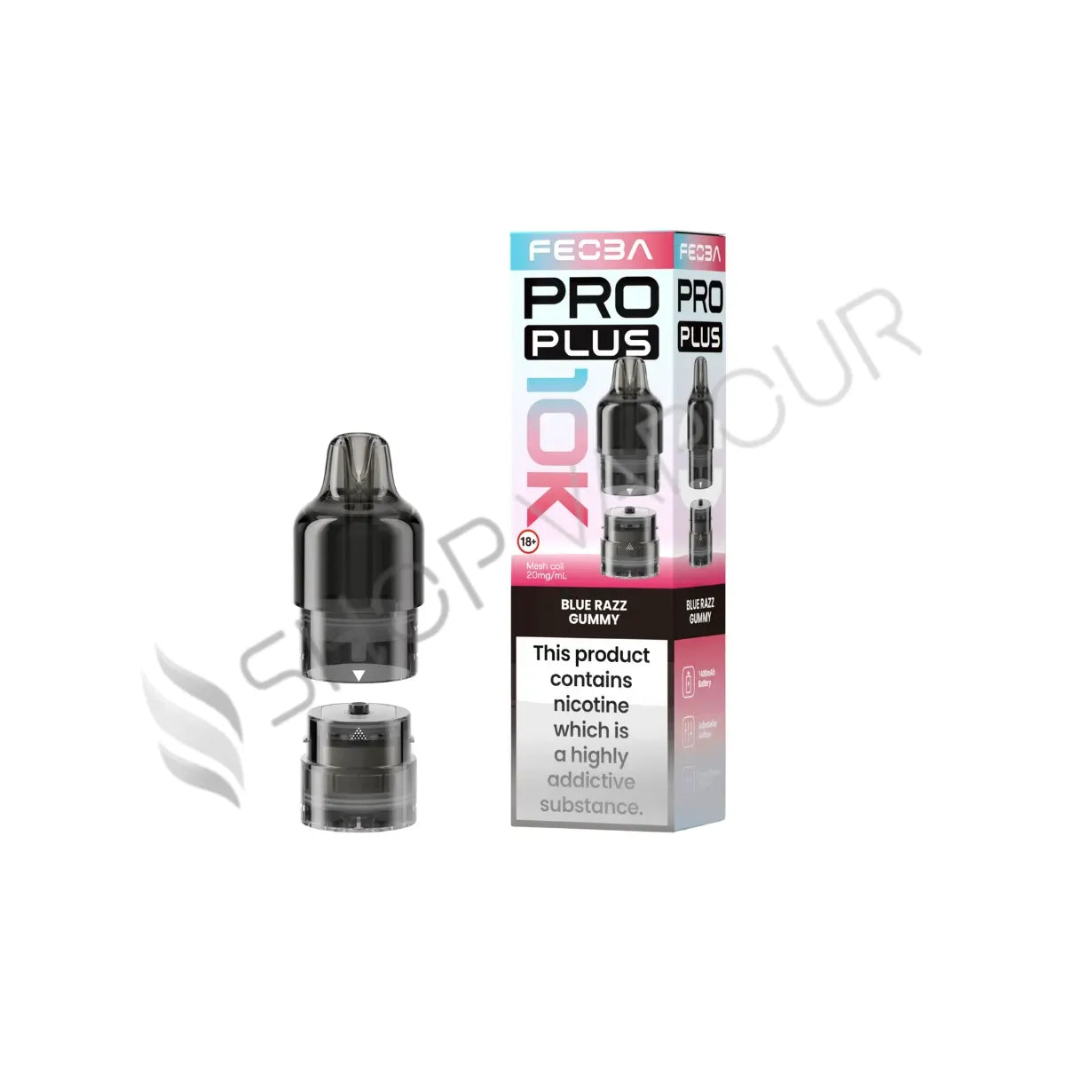 Blue Razz Gummy Pro Plus 10K Prefilled Pod & Refill by Feoba
