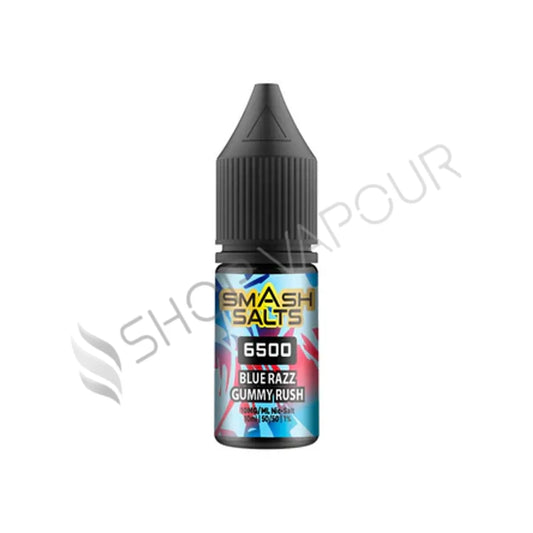 Blue Razz Gummy Rush Nic Salt E-Liquid by Smash Salts 6500