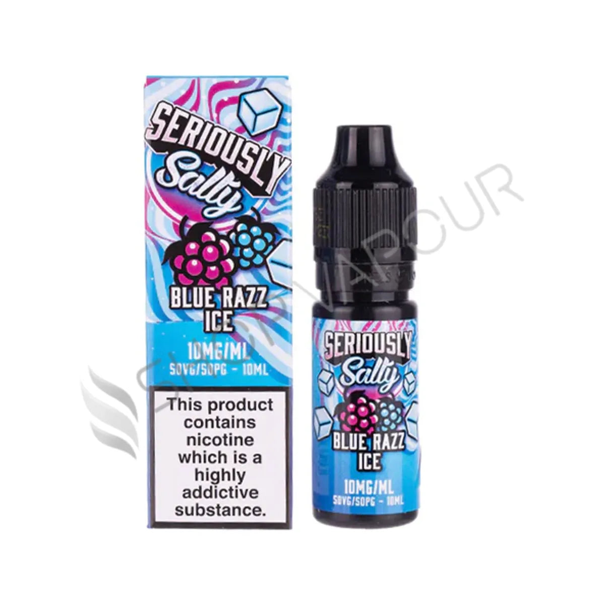Blue Razz Ice Nic Salt E-liquid by Seriously Salty