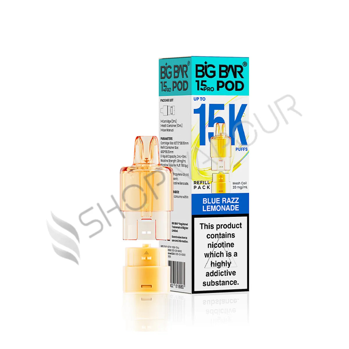 Blue Razz Lemonade 15K Pro Prefilled Pod & Refill by Big Bar