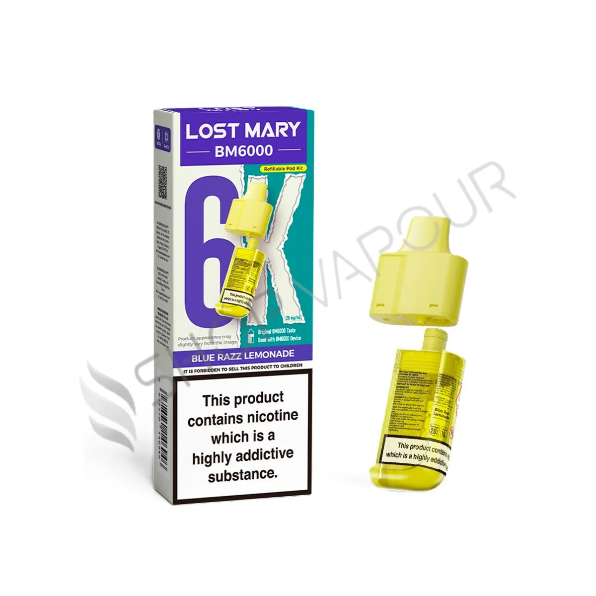 Blue Razz Lemonade BM6000 Prefilled Pod & Refill by Lost Mary