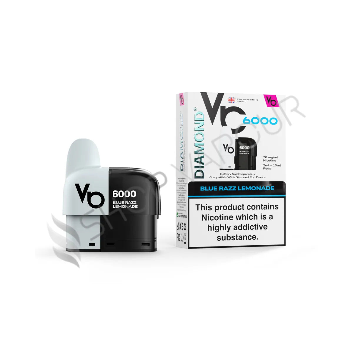 Vapes Bars Diamond 6000 Prefilled Pod Kit - Blue Razz Lemonade